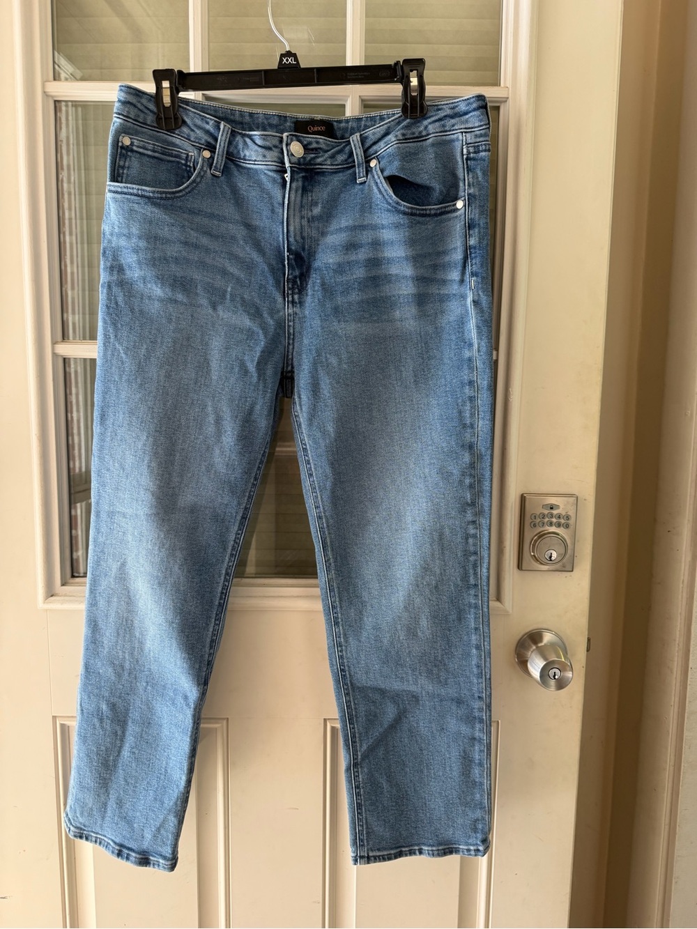 Quince Light Blue Cropped Straight Jeans - Picture 2 of 10